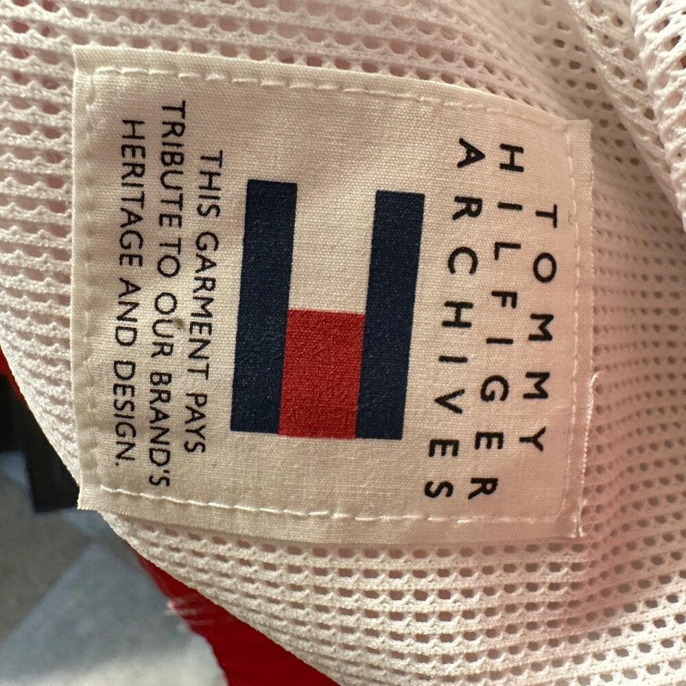 Tommy Hilfiger Archives Nautical Yacht Full Zip Retro Windbreaker Jacket XL Hood - Picture 12 of 12